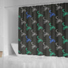 Motocross Print Pattern Bathroom Shower Curtain-grizzshop