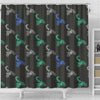 Motocross Print Pattern Bathroom Shower Curtain-grizzshop