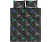 Motocross Print Pattern Bed Set Quilt-grizzshop