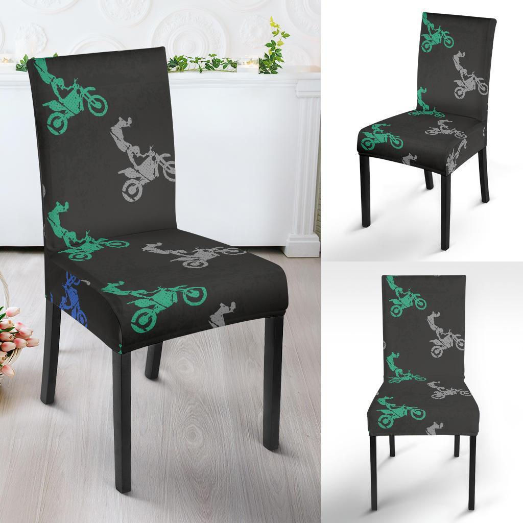 Motocross Print Pattern Chair Cover-grizzshop