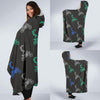 Motocross Print Pattern Hooded Blanket-grizzshop