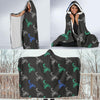 Motocross Print Pattern Hooded Blanket-grizzshop