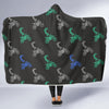 Motocross Print Pattern Hooded Blanket-grizzshop