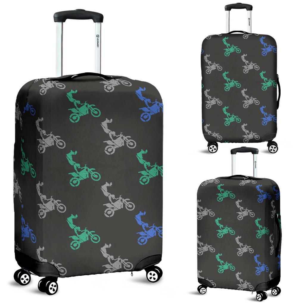 Motocross Print Pattern Luggage Cover Protector-grizzshop