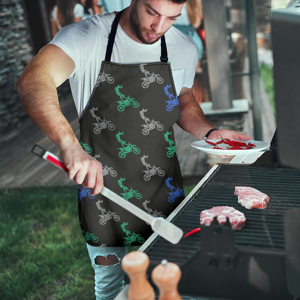 Motocross Print Pattern Men's Apron-grizzshop