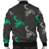 Motocross Print Pattern Men's Bomber Jacket-grizzshop