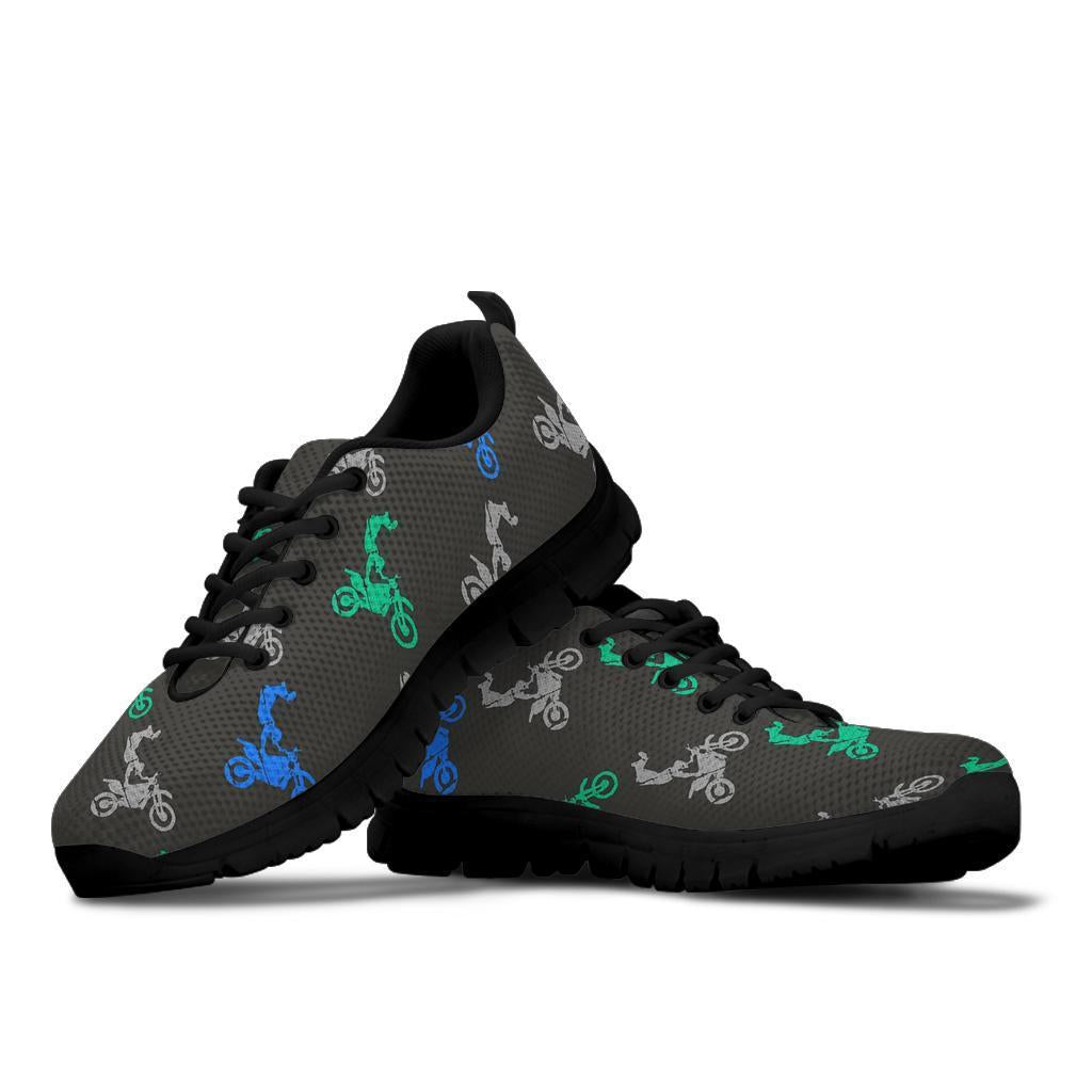 Motocross Print Pattern Sneaker Shoes For Men Women-grizzshop