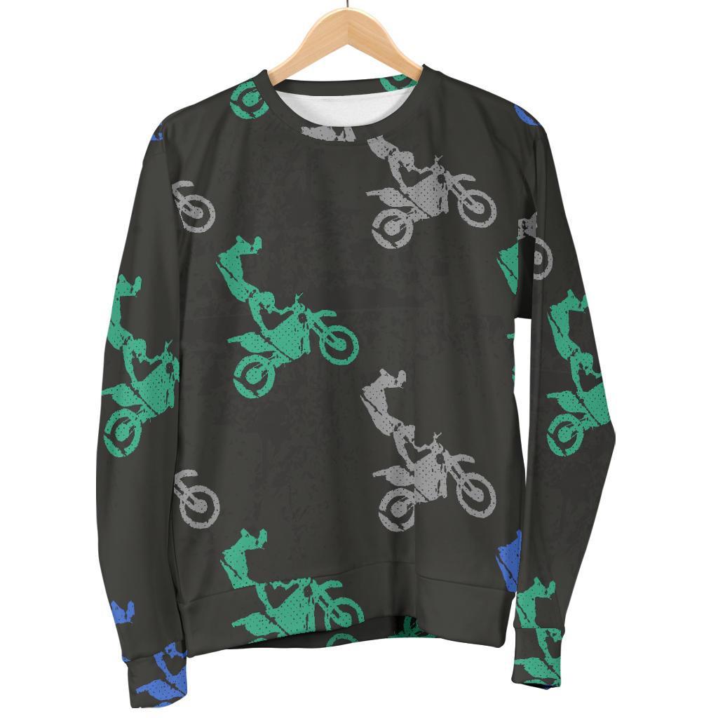 Motocross Print Pattern Women's Sweatshirt-grizzshop