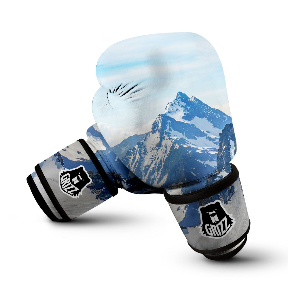 Mountain Alps Print Boxing Gloves-grizzshop