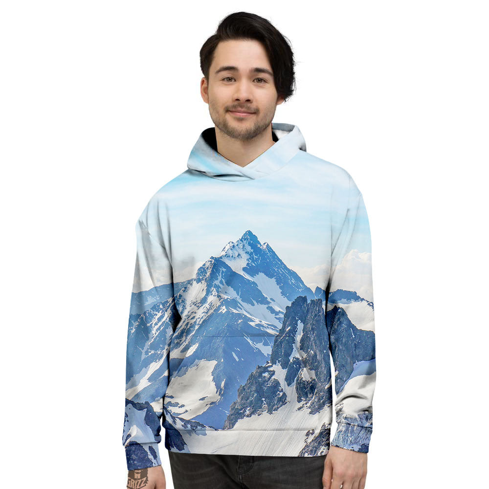 Mountain Alps Print Men's Hoodie-grizzshop