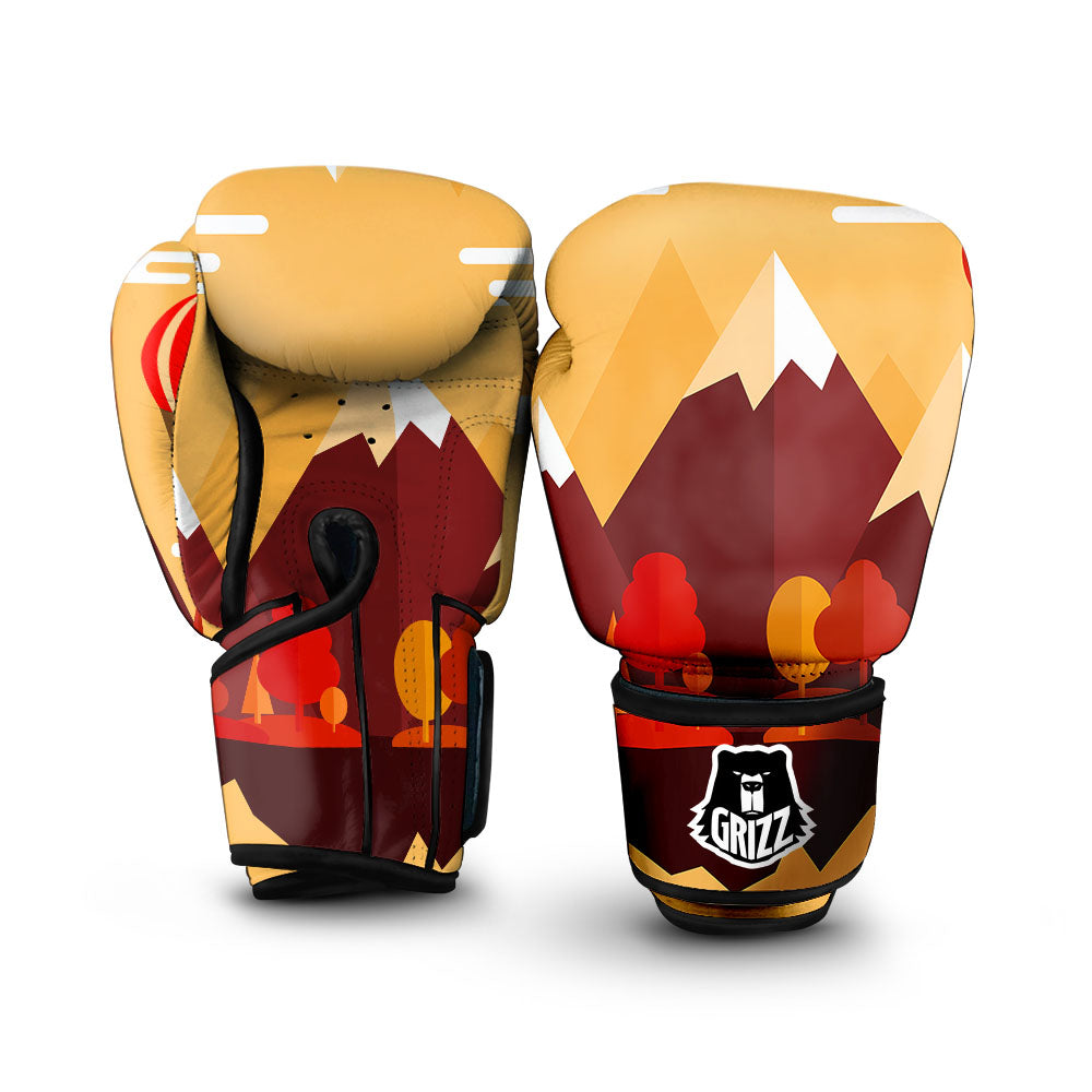 Mountain Autumn Print Boxing Gloves-grizzshop