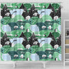 Mountain Cartoon Pattern Print Bathroom Shower Curtain-grizzshop