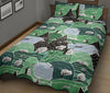 Mountain Cartoon Pattern Print Bed Set Quilt-grizzshop