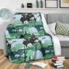 Mountain Cartoon Pattern Print Blanket-grizzshop