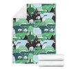 Mountain Cartoon Pattern Print Blanket-grizzshop