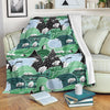 Mountain Cartoon Pattern Print Blanket-grizzshop