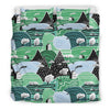 Mountain Cartoon Pattern Print Duvet Cover Bedding Set-grizzshop