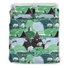 Mountain Cartoon Pattern Print Duvet Cover Bedding Set-grizzshop