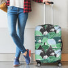 Mountain Cartoon Pattern Print Luggage Cover Protector-grizzshop