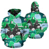 Mountain Cartoon Pattern Print Men Women Pullover Hoodie-grizzshop