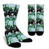 Mountain Cartoon Pattern Print Unisex Crew Socks-grizzshop