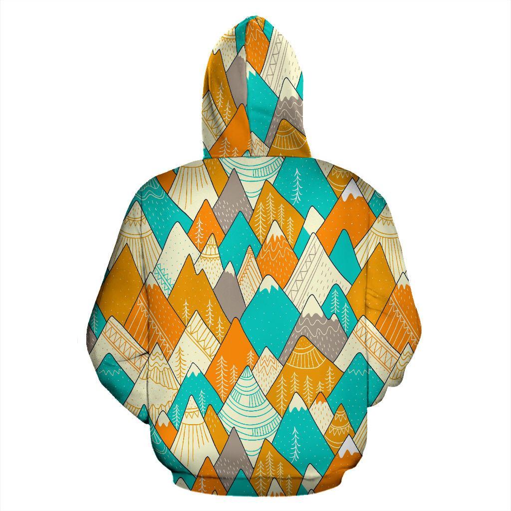 Mountain Colorful Pattern Print Men Women Pullover Hoodie-grizzshop