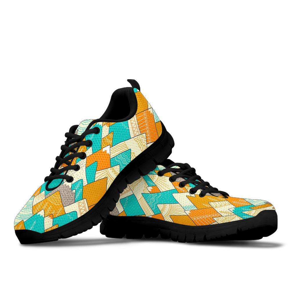Mountain Colorful Pattern Print Sneaker Shoes For Men Women-grizzshop
