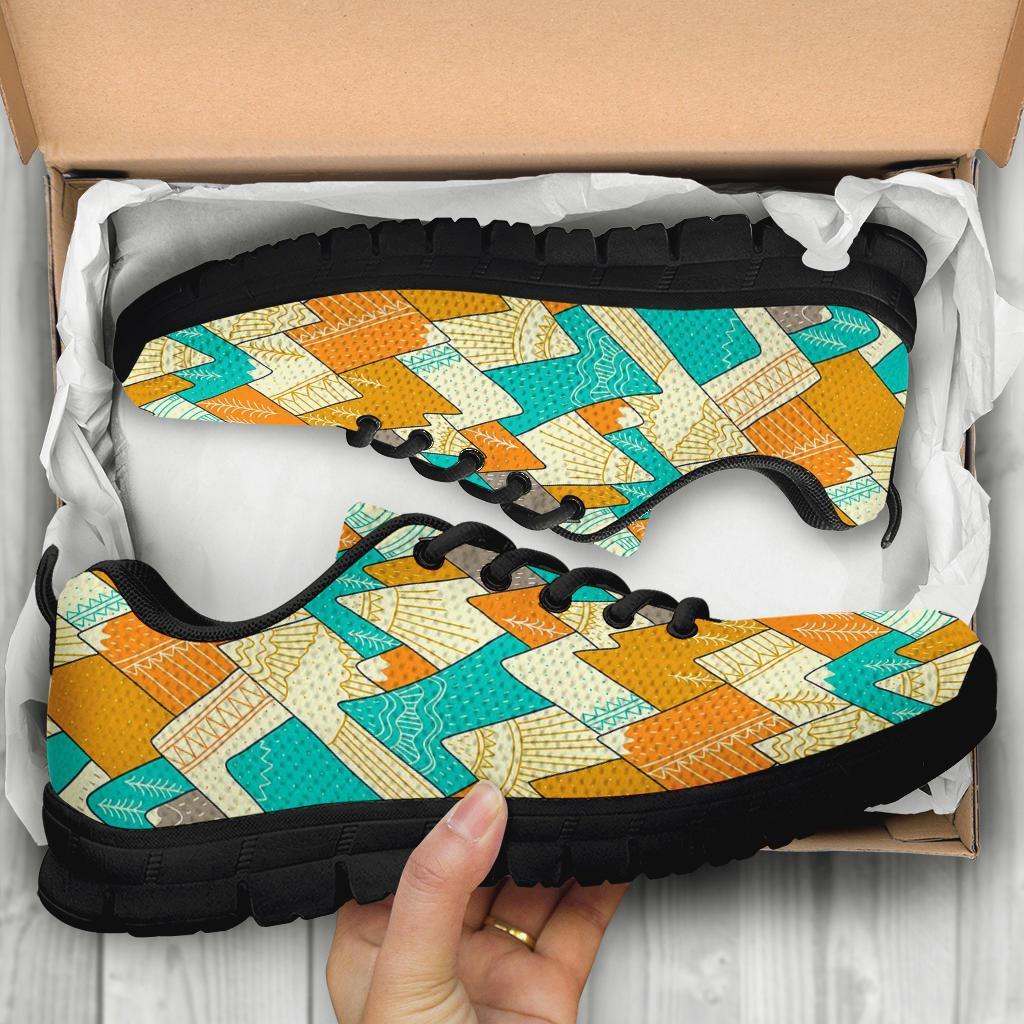 Mountain Colorful Pattern Print Sneaker Shoes For Men Women-grizzshop