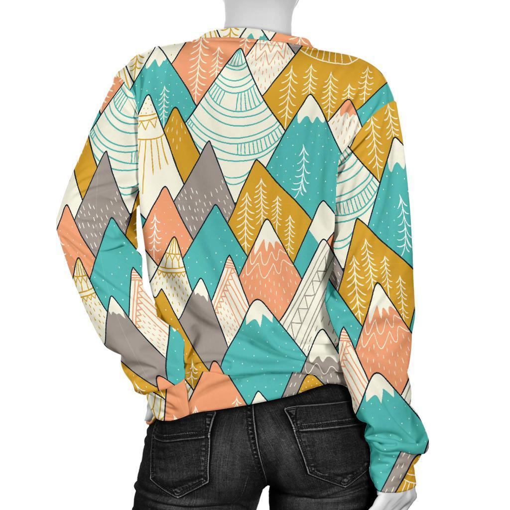 Mountain Colorful Pattern Print Women's Sweatshirt-grizzshop