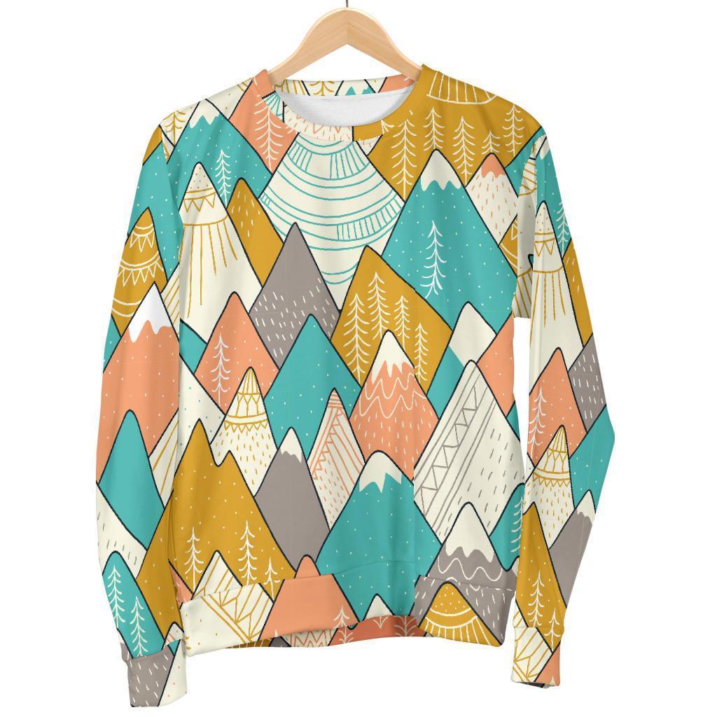 Mountain Colorful Pattern Print Women's Sweatshirt-grizzshop