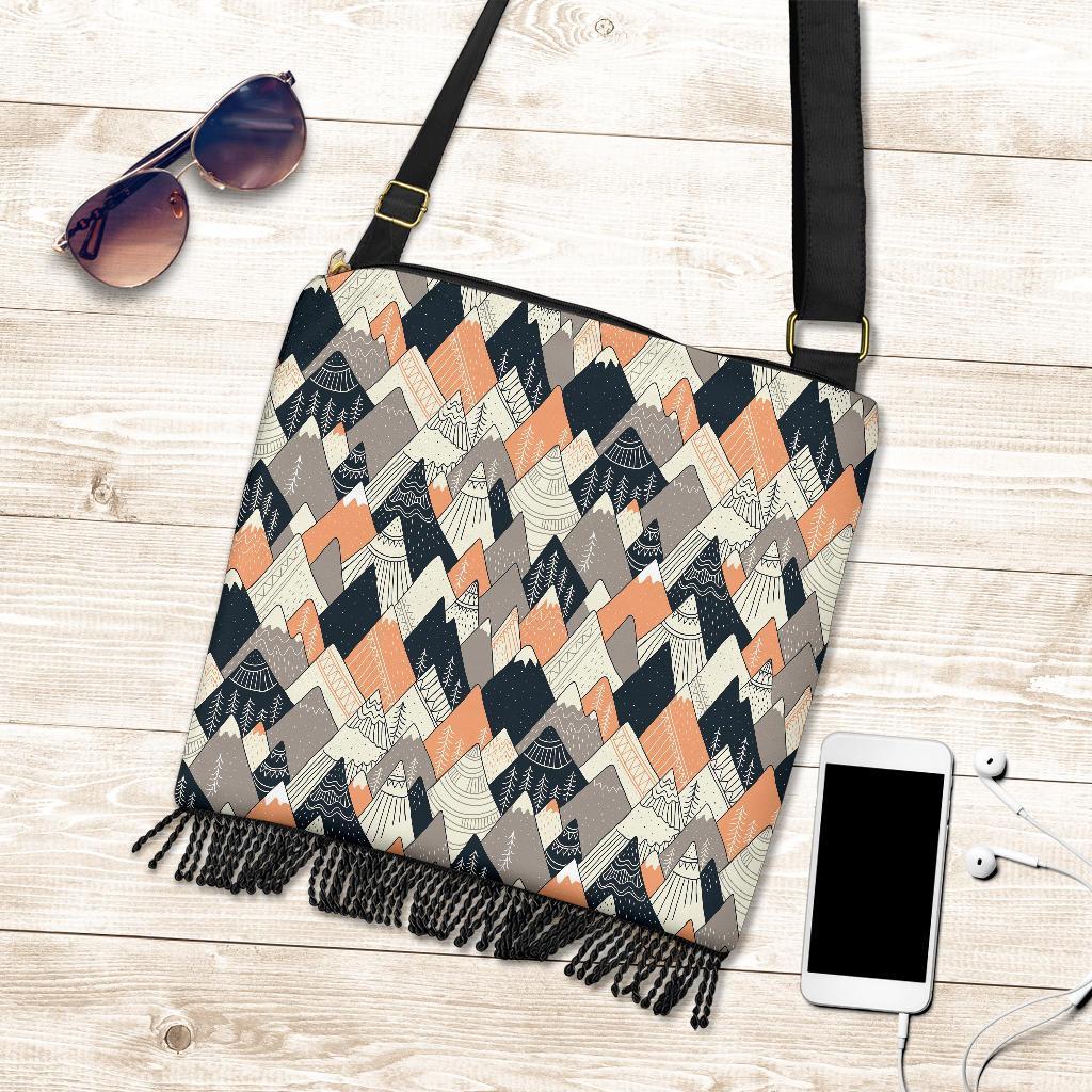 Mountain Pattern Print Crossbody bags-grizzshop