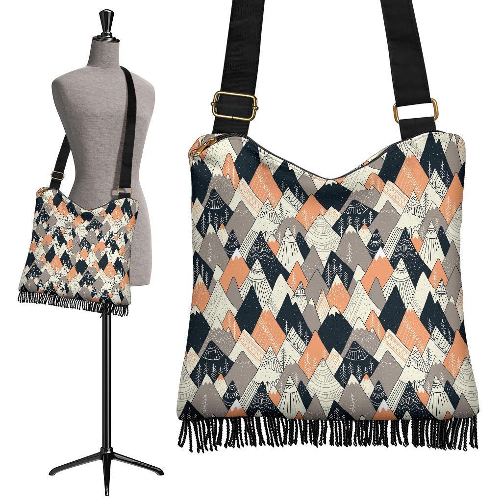 Mountain Pattern Print Crossbody bags-grizzshop