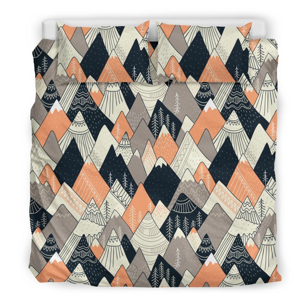 Mountain Pattern Print Duvet Cover Bedding Set-grizzshop