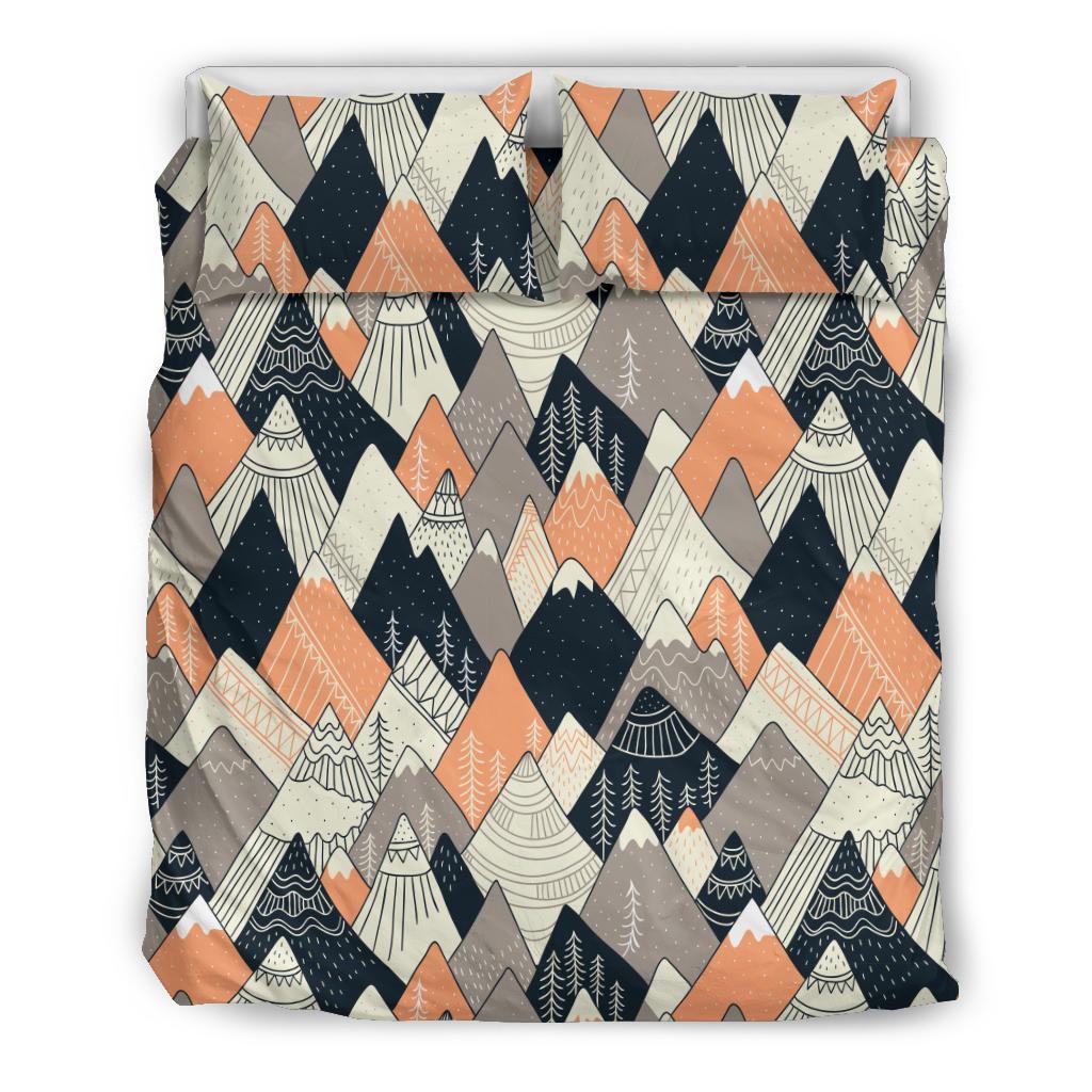 Mountain Pattern Print Duvet Cover Bedding Set-grizzshop