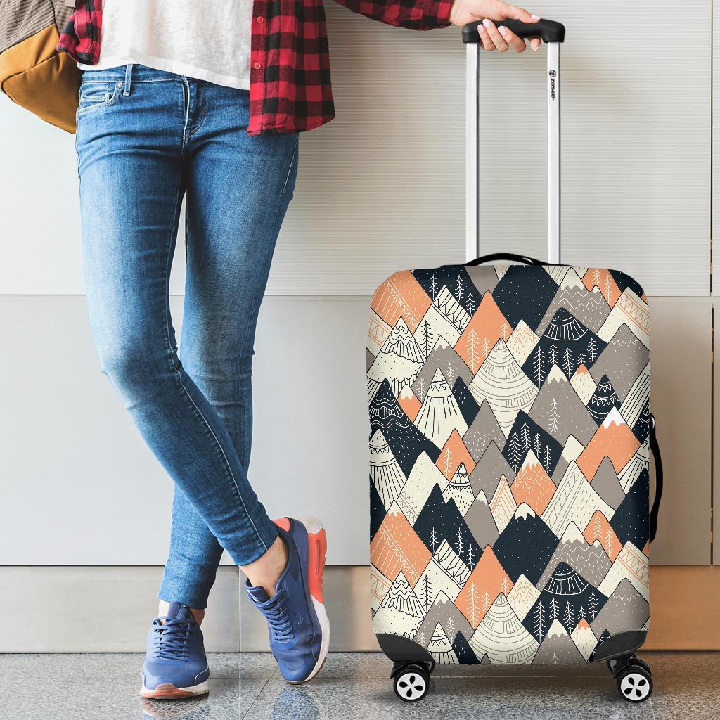 Mountain Pattern Print Luggage Cover Protector-grizzshop