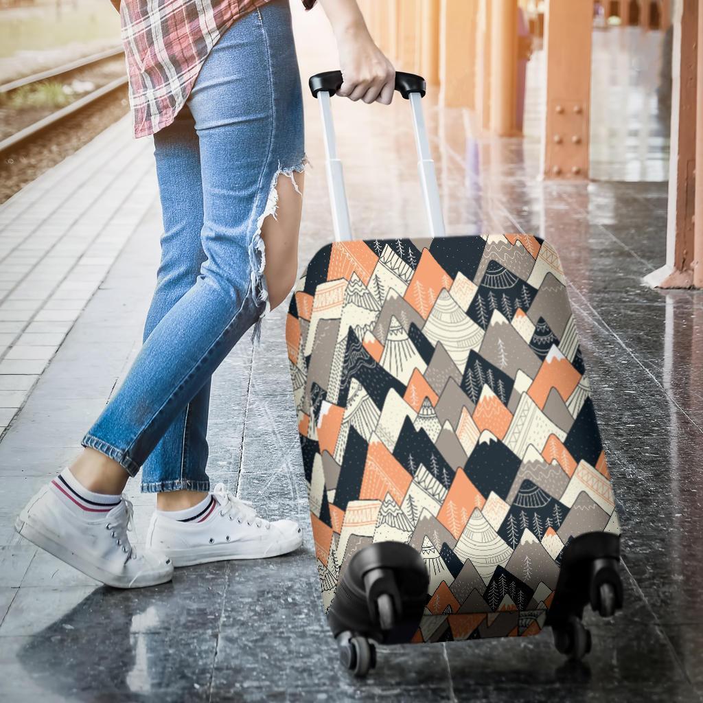 Mountain Pattern Print Luggage Cover Protector-grizzshop