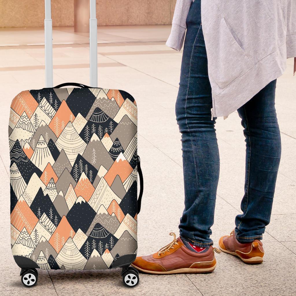 Mountain Pattern Print Luggage Cover Protector-grizzshop