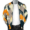 Mountain Pattern Print Men's Bomber Jacket-grizzshop