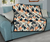 Mountain Pattern Print Quilt-grizzshop