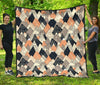 Mountain Pattern Print Quilt-grizzshop