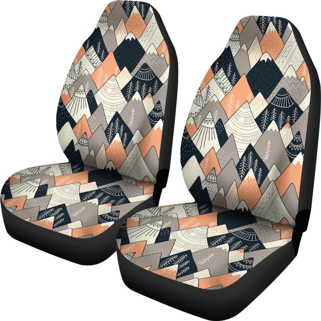 Mountain Pattern Print Universal Fit Car Seat Covers-grizzshop