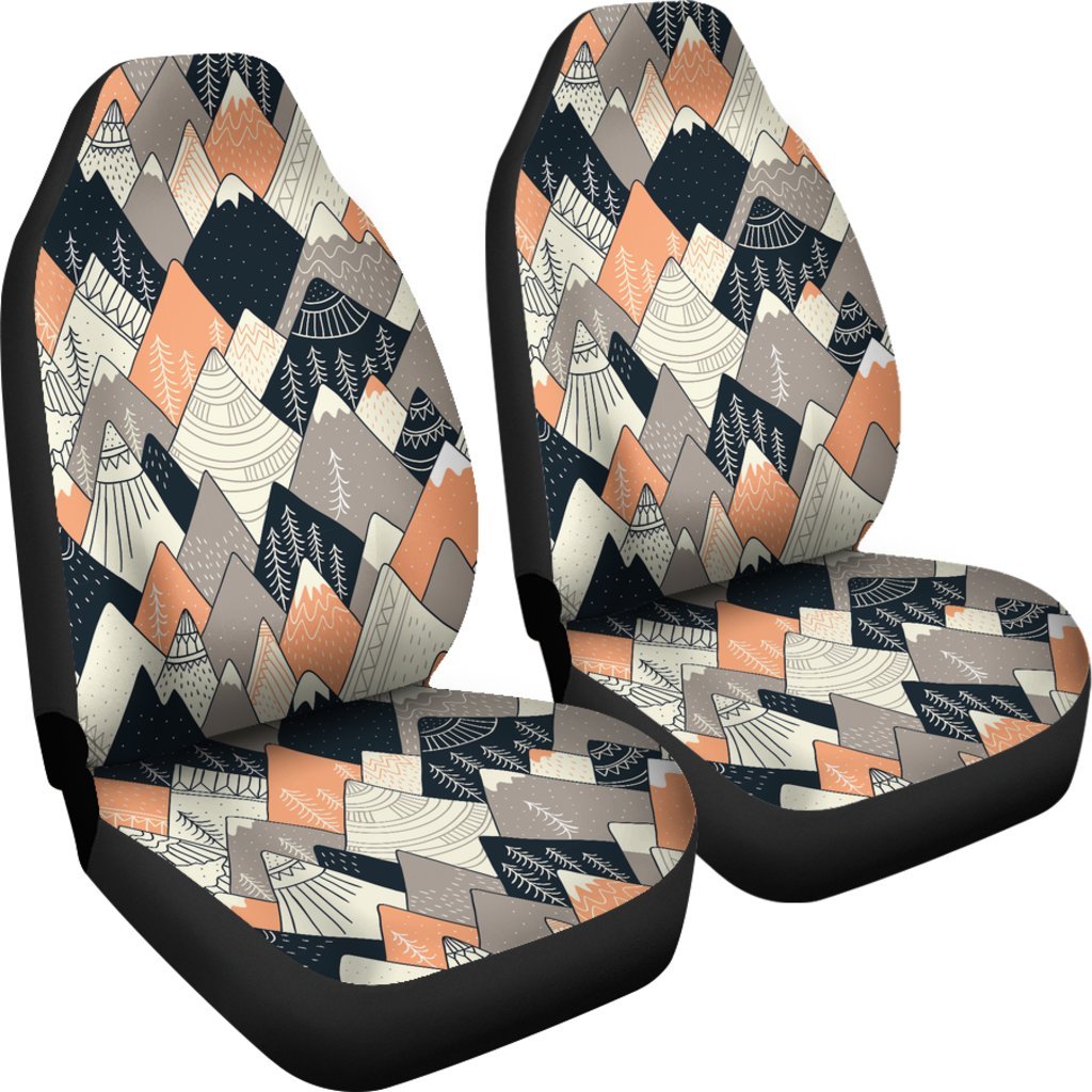 Mountain Pattern Print Universal Fit Car Seat Covers-grizzshop