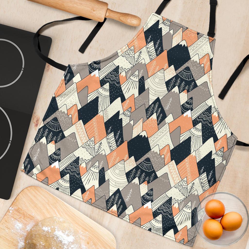 Mountain Pattern Print Women's Apron-grizzshop