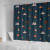 Mountain Print Pattern Bathroom Shower Curtain-grizzshop