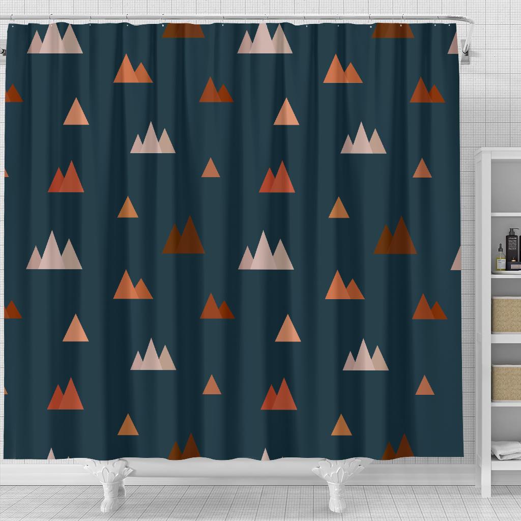 Mountain Print Pattern Bathroom Shower Curtain-grizzshop