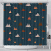 Mountain Print Pattern Bathroom Shower Curtain-grizzshop