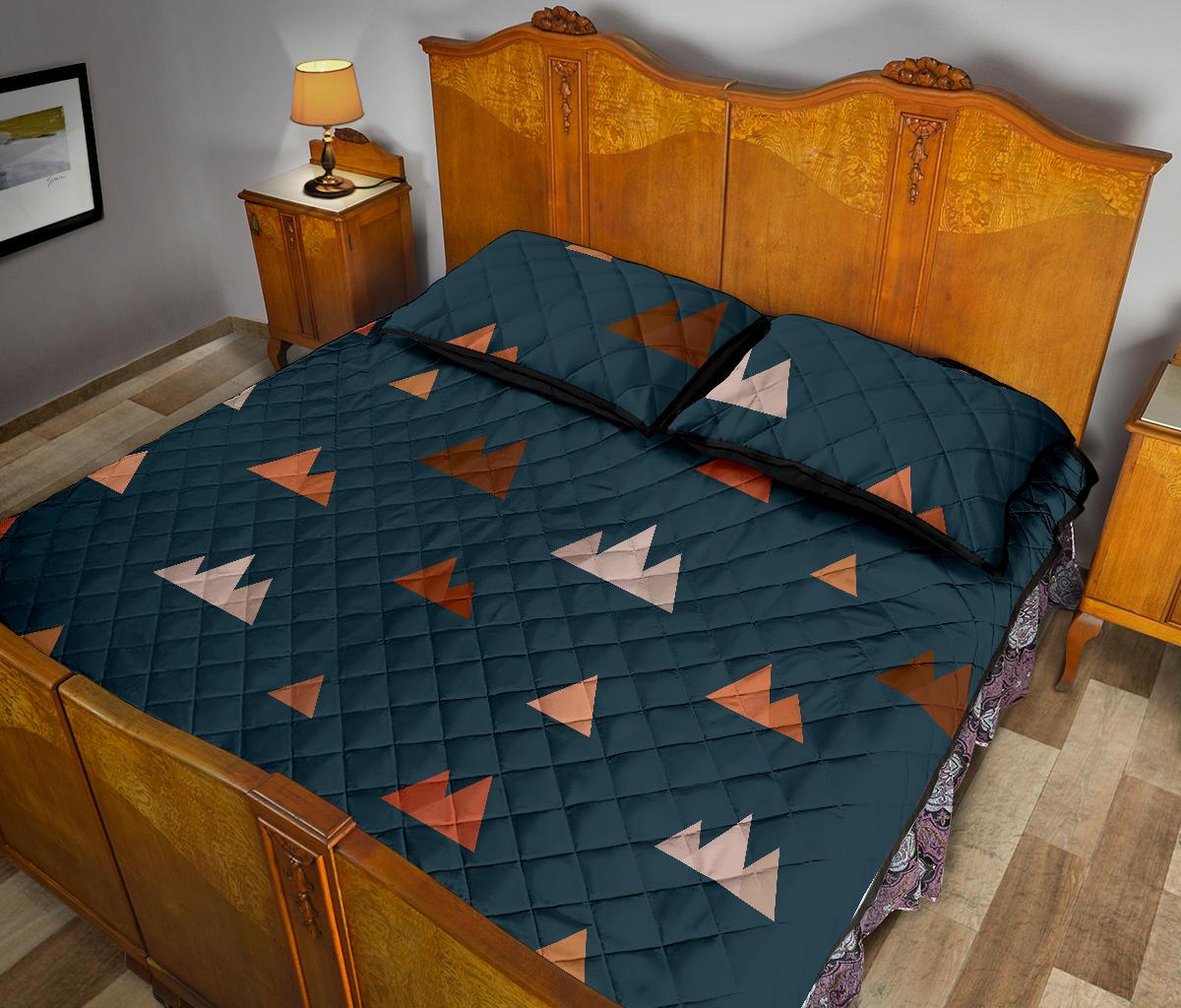 Mountain Print Pattern Bed Set Quilt-grizzshop