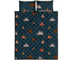 Mountain Print Pattern Bed Set Quilt-grizzshop