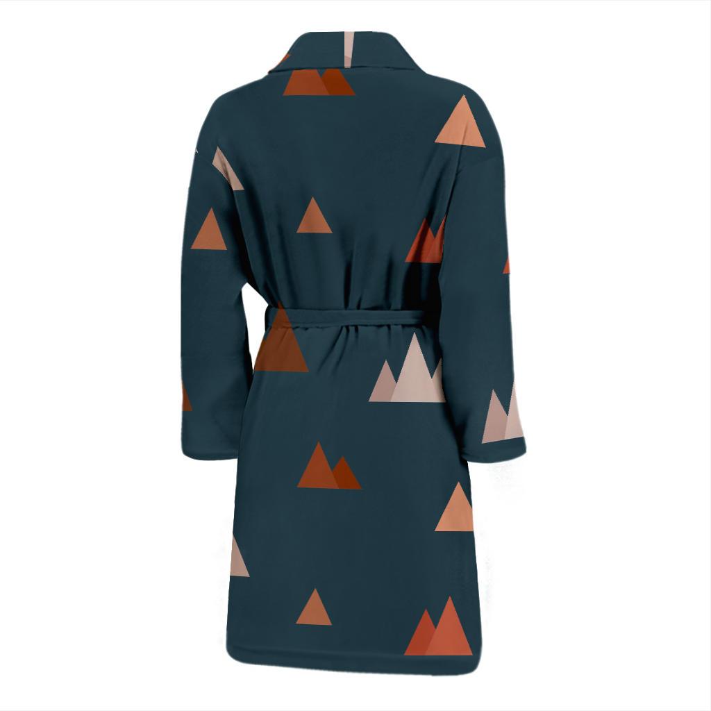 Mountain Print Pattern Men Long Robe-grizzshop