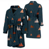 Mountain Print Pattern Men Long Robe-grizzshop